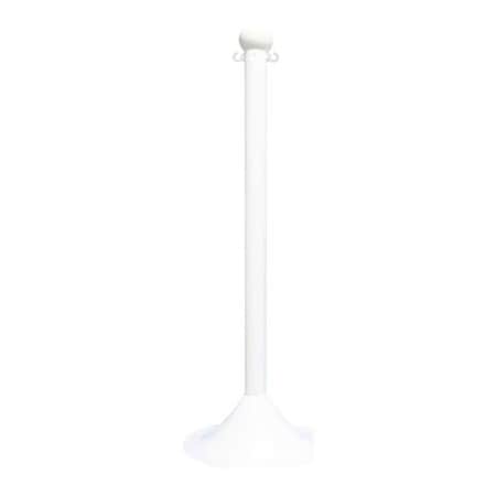 Gec Mr. Chain Light Duty Plastic Stanchion Post, 41inH, White 91501